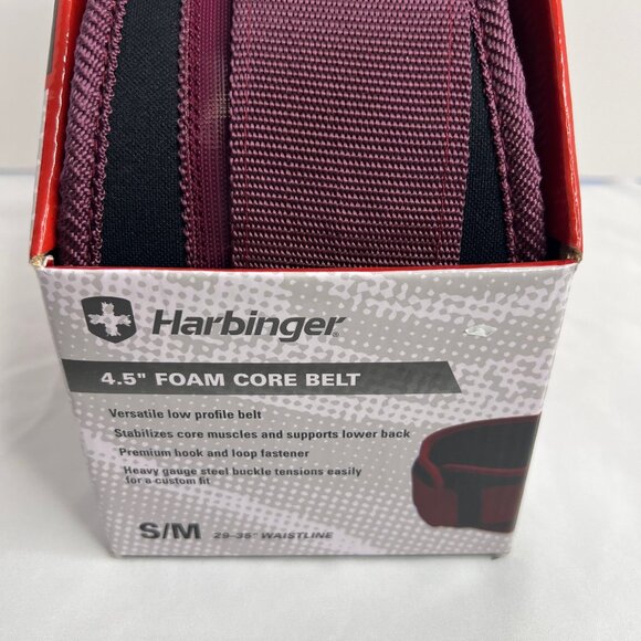 Harbinger 4.5" Unisex Foam Core Weight Lifting Belt Merlot Size Small - Picture 1 of 5